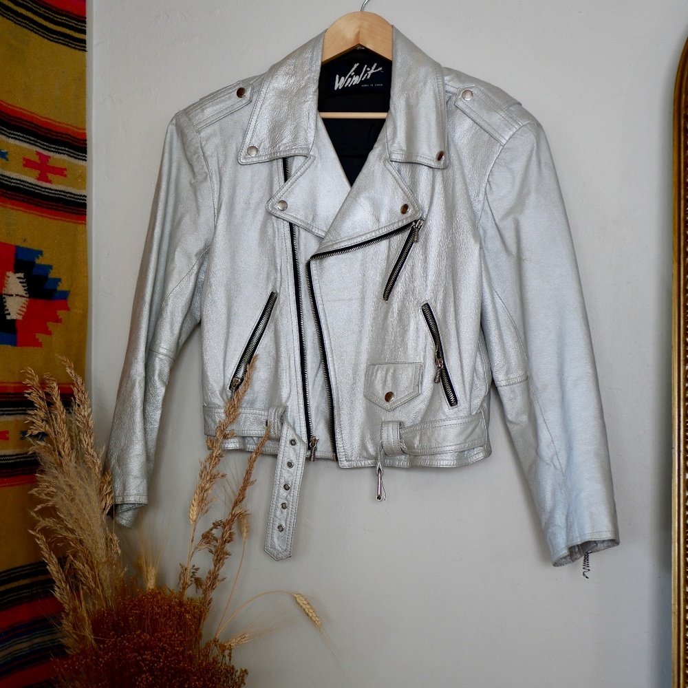 Leather Jacket SILVER